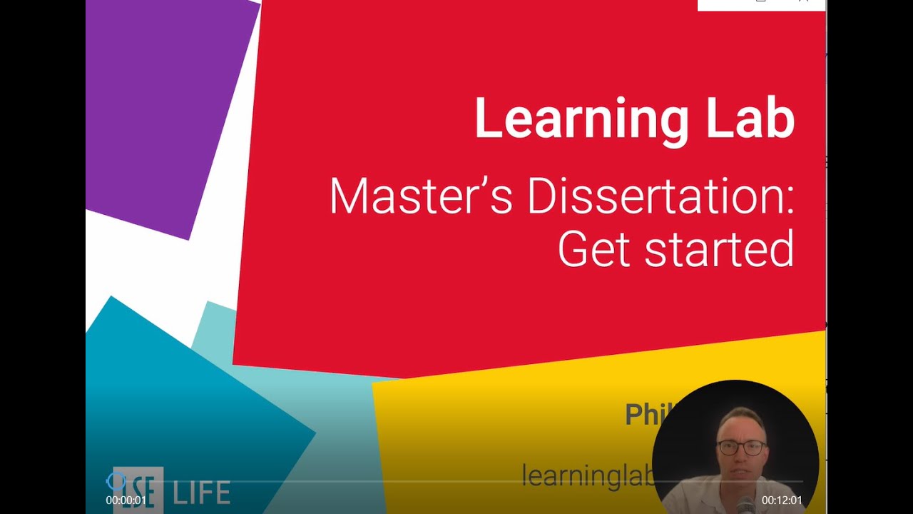 Masters Dissertation Get started