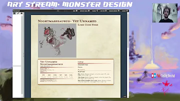 Making a DnD Monster and its stats- Art Stream (Part 1)