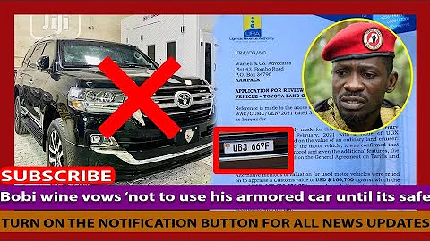 Bobi wine vows not to use his Armoured Land cruiser 48 Car Untill It's Proven Safe