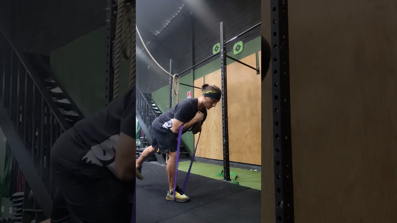 Banded Front Hold Kickstand Deadlift