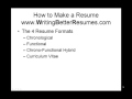How to Make a Resume Pt.1 - 4 Formats &amp; When to Use PLUS a 3-Step Process to Create Targeted Resumes