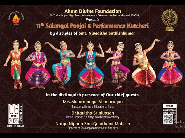 11th Salangai Poojai & Performance Kutcheri on 06.04.25  @ 10.00 am IST