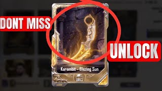 KARAMBIT BLAZING SUN CARD REALITY PUBG MOBILE | KARAMBIT BLAZING SUN CARD