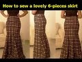 How to Sew a 6pieces skirt without a pattern