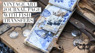 Let's Go to the Ocean -  art journal page with Re-design Transfers screenshot 4