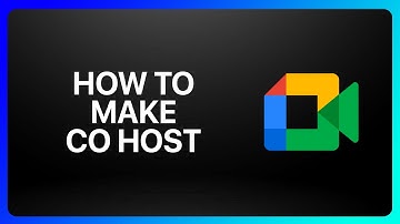 How To Make Co Host In Google Meet Tutorial