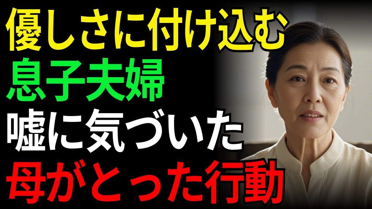 優しさに付け込む息子夫婦嘘に気づいた母がとった行動 | 老後 |  シニア | 親子関係 | 嫁姑関係 | 老後の物語 | 孫 | 息子夫婦　 | オーディオドラマ | ラジオドラマ |