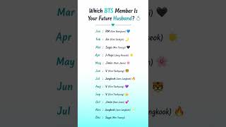 💍 Which BTS Member Is Your Future Husband? 😍