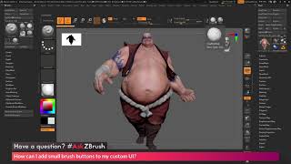 ZBrush 2021: Как добавить маленькие кнопки кистей в кастомный интерфейс