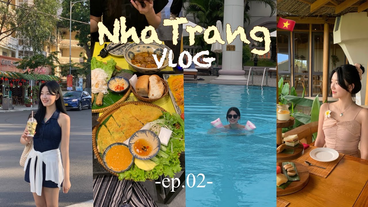 Vlog) 뽕 제대로 뺀 3박5일 나트랑 브이로그 🇻🇳⛱️ㅣ필승 맛집, 카페, 핫플까지 ••♥︎ㅣ천국 체크인 완료🪽ㅣ프라이빗 비치•세일링클럽•썬라이즈호텔•시내투어ㅣ휴양지코디👗