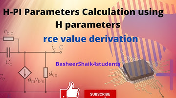 Analog Electronics| H-PI model| Resistor rce| using | h parameters
