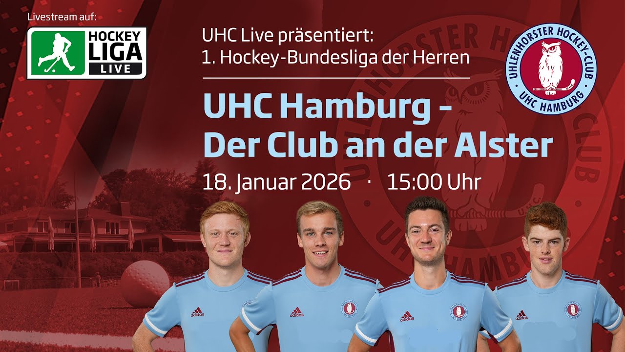 UHC Live - UHC vs. DCADA - 1. Herren Hallenhockey Bundesliga - 18.01.2026 - 15.00 h