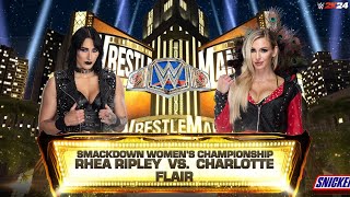 FULL MATCH — Flair vs. Ripley — SmackDown Women's Title Match: WrestleMania 39 | WWE 2K24