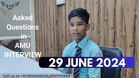 AMU Interview Questions You NEED to Know!