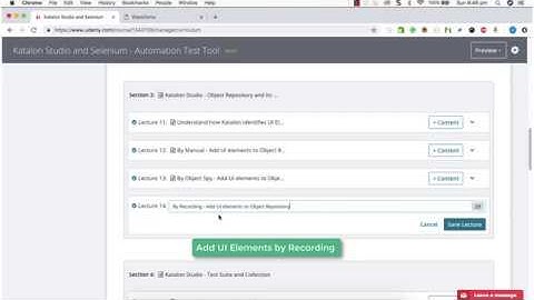Katalon Studio 11 - Add UI Elements to Object Repository By Recording