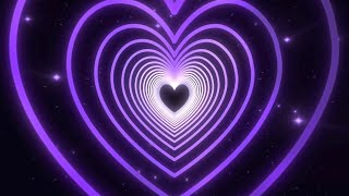 Heart Tunnel💜Purple Heart Background | Abstract Background Video Loop | Animated Background