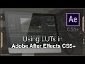 Using LUTs in Adobe After Effects CC / CS6 / CS5