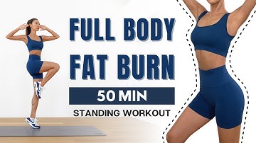 전신 살 털어내기!!💦 50분 서서하는 전신 살빼기 운동 - 팔, 다리, 복부 | 50min Full body Fat Burn Workout