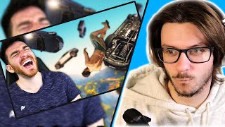 Daxellz Reacts to DougDoug Can you beat GTA 5 if gravity changes every 10 seconds?