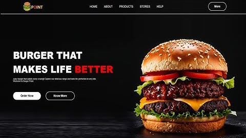 How to Create Burger Website Using HTML & CSS | Fast Code