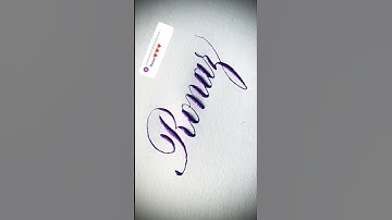 Copperplate calligraphy, tutorial: how I write your name #ronaz