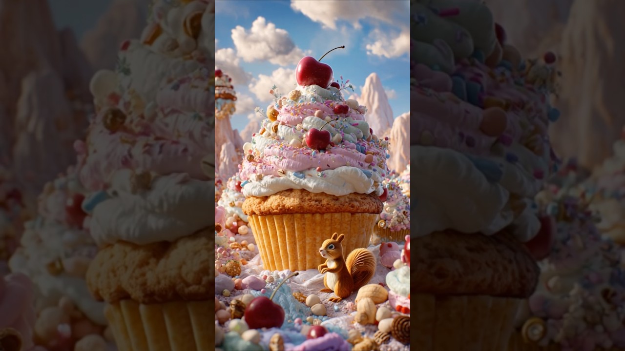 CupcakeQueen 🧁🐿️ | The Squirrel Who Made a Cupcake Mountain! 😱 | Funny 3D Animation 