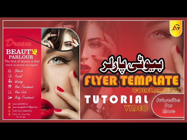 How to make beauty parlour flyer template in coreldraw x7 tutorial video