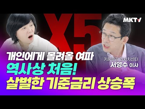 💥1년 만에 기준금리 5배, 역대급 기준금리 인상 대출금리 <strong>시장금리</strong> 가계부채 개인은 어떻게 될까? - 경제과외 &amp;#39;서영수 이사&amp;#39;