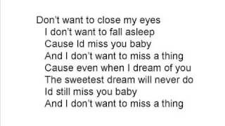 Aerosmith- I Don't Wanna Miss a Thing Lyrics chords