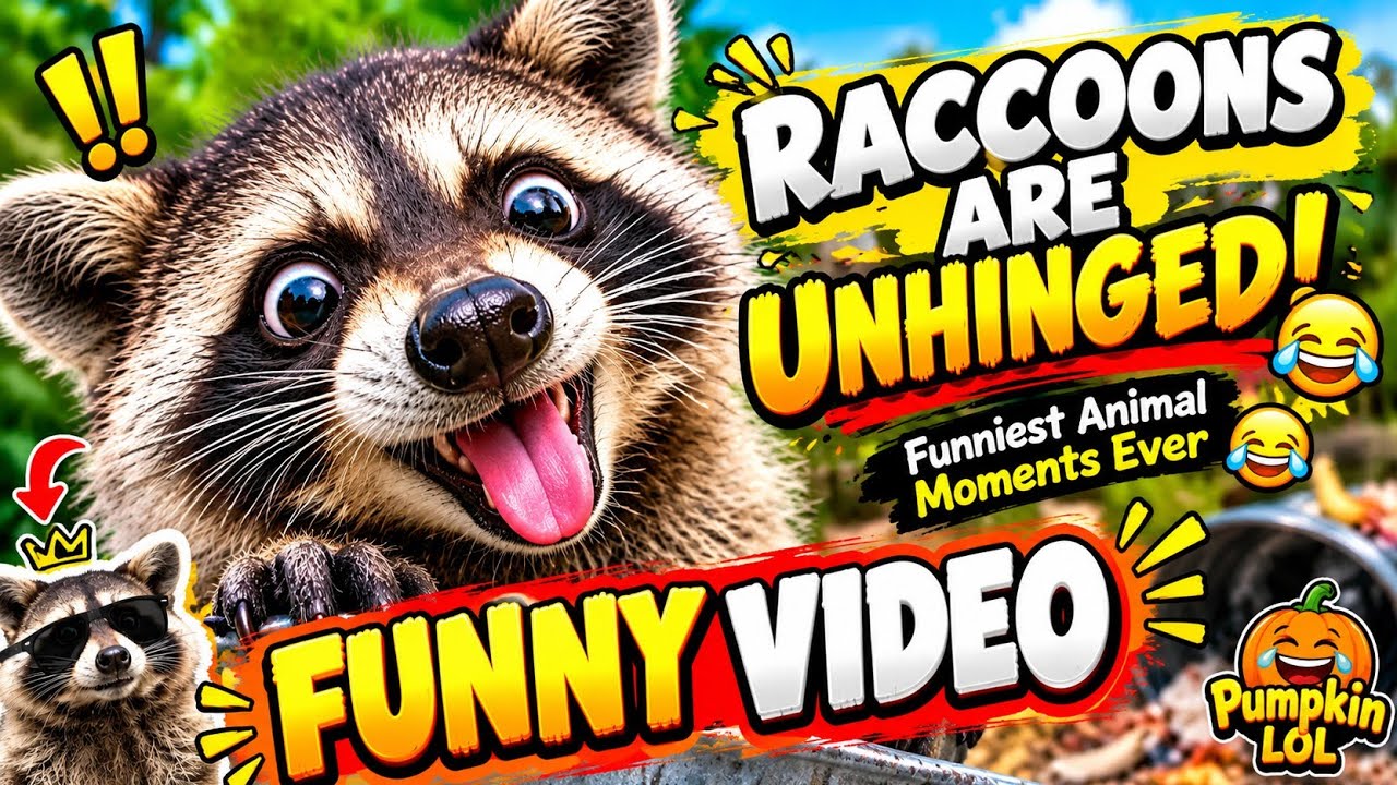 😂 RACCOONS ARE UNHINGED! 🤣 Funniest Animal Moments Ever | Pumpkin LOL by Pumpkin LOL 🎃😆