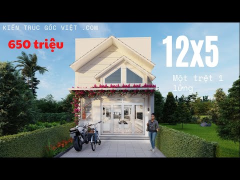 Video Mẫu nhà 5x12 1 trệt 1 lửng giá thi công 655 triệu - youtube