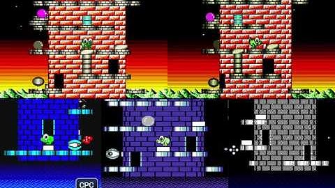 Nebulus played on Amiga, Atari ST, Commodore 64, Amstrad CPC and Spectrum