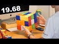 Giant 18cm Rubik's Cube Solved in 19.68 Seconds!