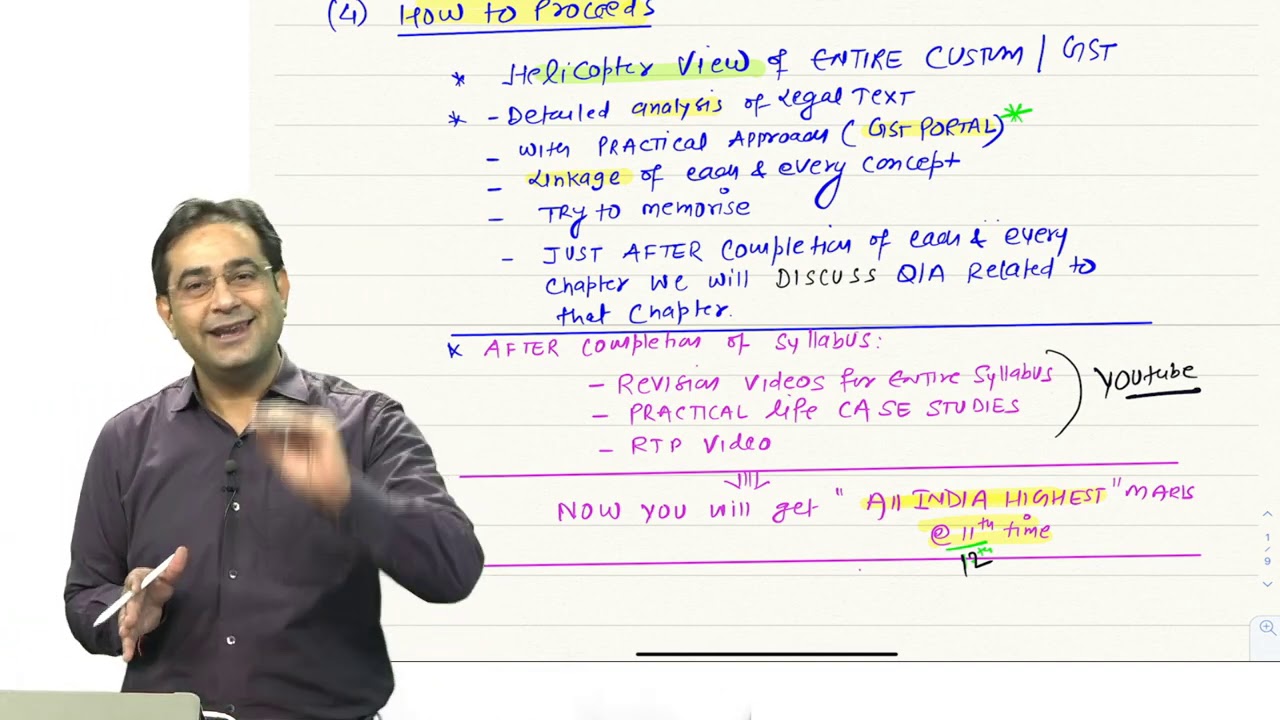 CA/CMA/CS FINAL IDT / GST FASTRACK FOR MAY 21 LECTURE : 1 | CA ...