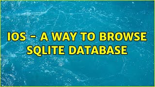 iOS - a way to browse sqlite database (2 Solutions!!)