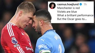 RASMUS HOJLUND  FIGHT  WITH KYLE  WALKER  IN THE MANCHESTER  DERBY, ,, Net Worth