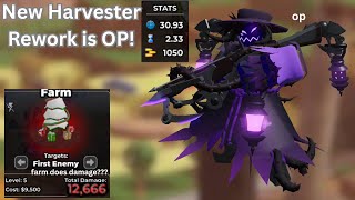 TDS Harvester Rework is OP! | Tower Defense Simulator Roblox