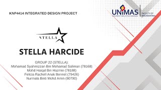 KNP4414 INTEGRATED DESIGN PROJECT 24/25 | GROUP 22 STELLA | HARCIDE | PRESENTATION