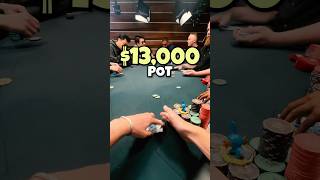 $13,000 All In Pot With Ace King! 🫣 #Poker #Shorts