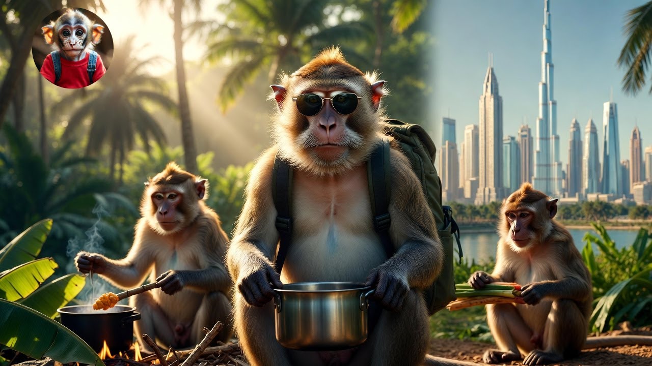 Smart Monkeys’ Survival Journey: Cooking, Camping, and Exploring the World