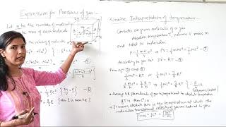 Expression for Pressure of Gas and absolute Temperature by Kinetic Theory of Gases