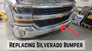 20162018 Chevy Silverado Front Bumper Face Bar Facia Replacement