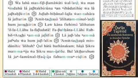 ختمة من مصحف التجويد باللغة الألمانية الصفحة رقم 323