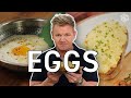 Gordon ramsay makes scrambled and fried eggs  cooking with gordon  hexclad