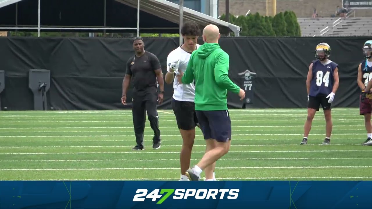 WATCH: 2025 DB Ethan Long at Notre Dame Camp