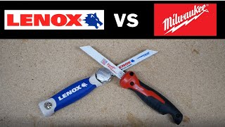 Lenox vs Milwaukee Folding Jab Saw Comparison