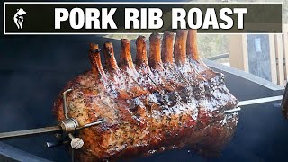 Pork Rib Roast Rotisserie Smoked on the Big Green Egg