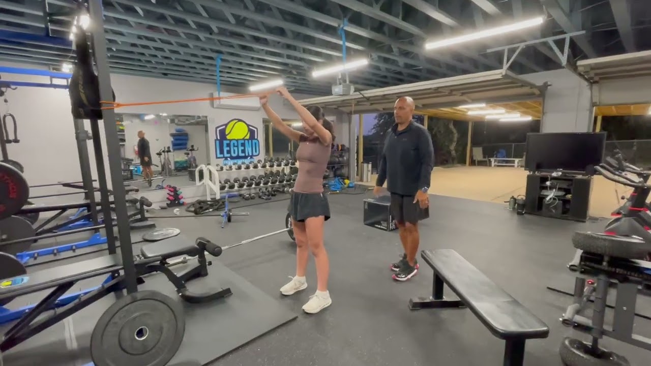 Banded Overhead Y’s for Shoulder Stability & Scapular Control | Stronger Tennis Overheads