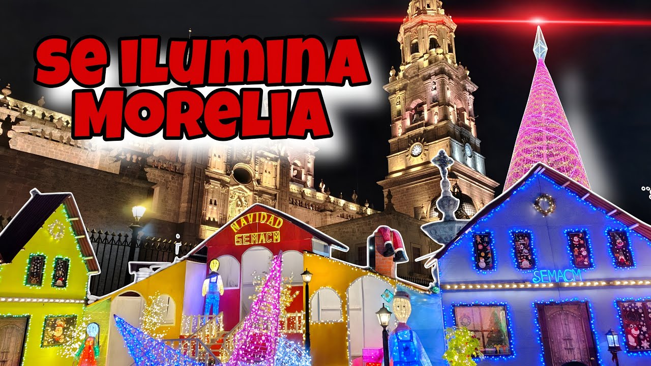 SORPRENDENTE 😱 villa navideña en MORELIA ♥️ SUS LUCES EN TODAS SUS PLAZAS 🎄
