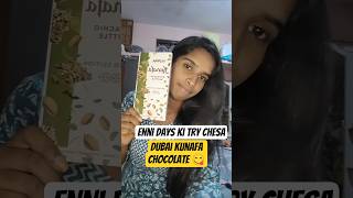 dubai kunafa chocolate 😋enni days tarvata try chesa#minivlog #shortsindia #chocolate